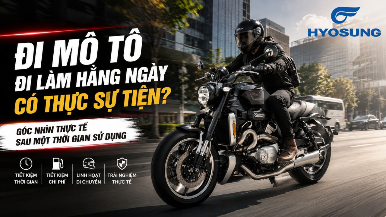 Đi mô tô đi làm hằng ngày có thực sự tiện?